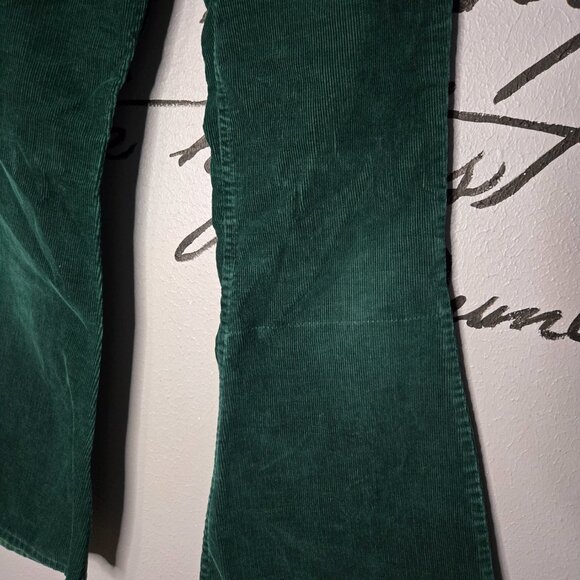 Vintage 70s Levi’s 646 GREEN Corduroy Flared Bell Bottoms Pants White Tag 30x27 - Picture 6 of 6